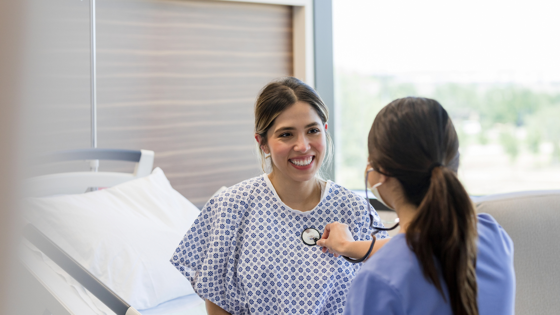Patient getting examined by doctor