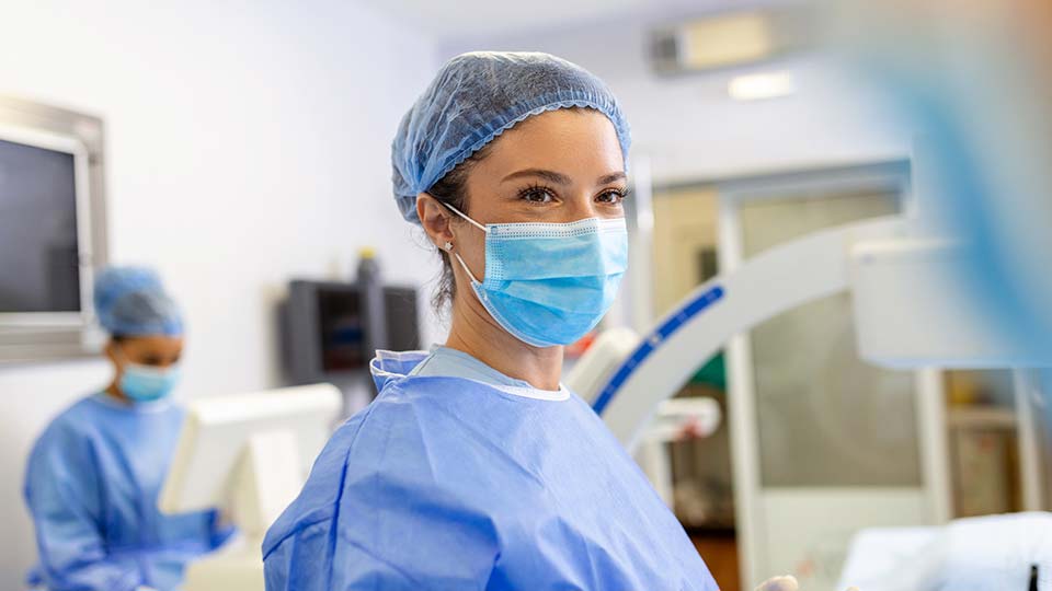 Nurse prepping for surgery