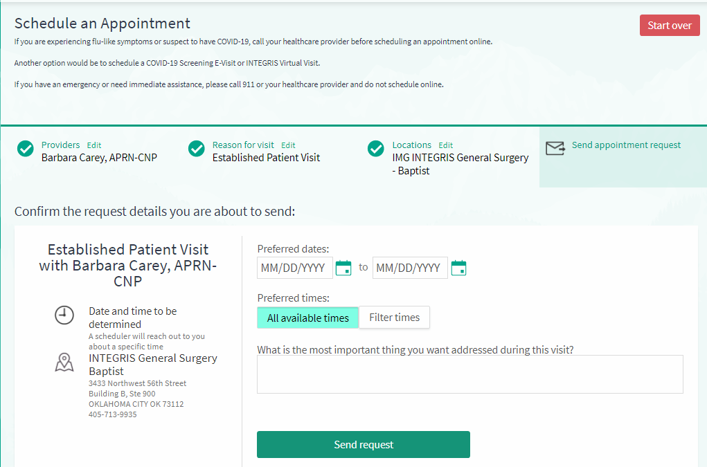 Appointment Request