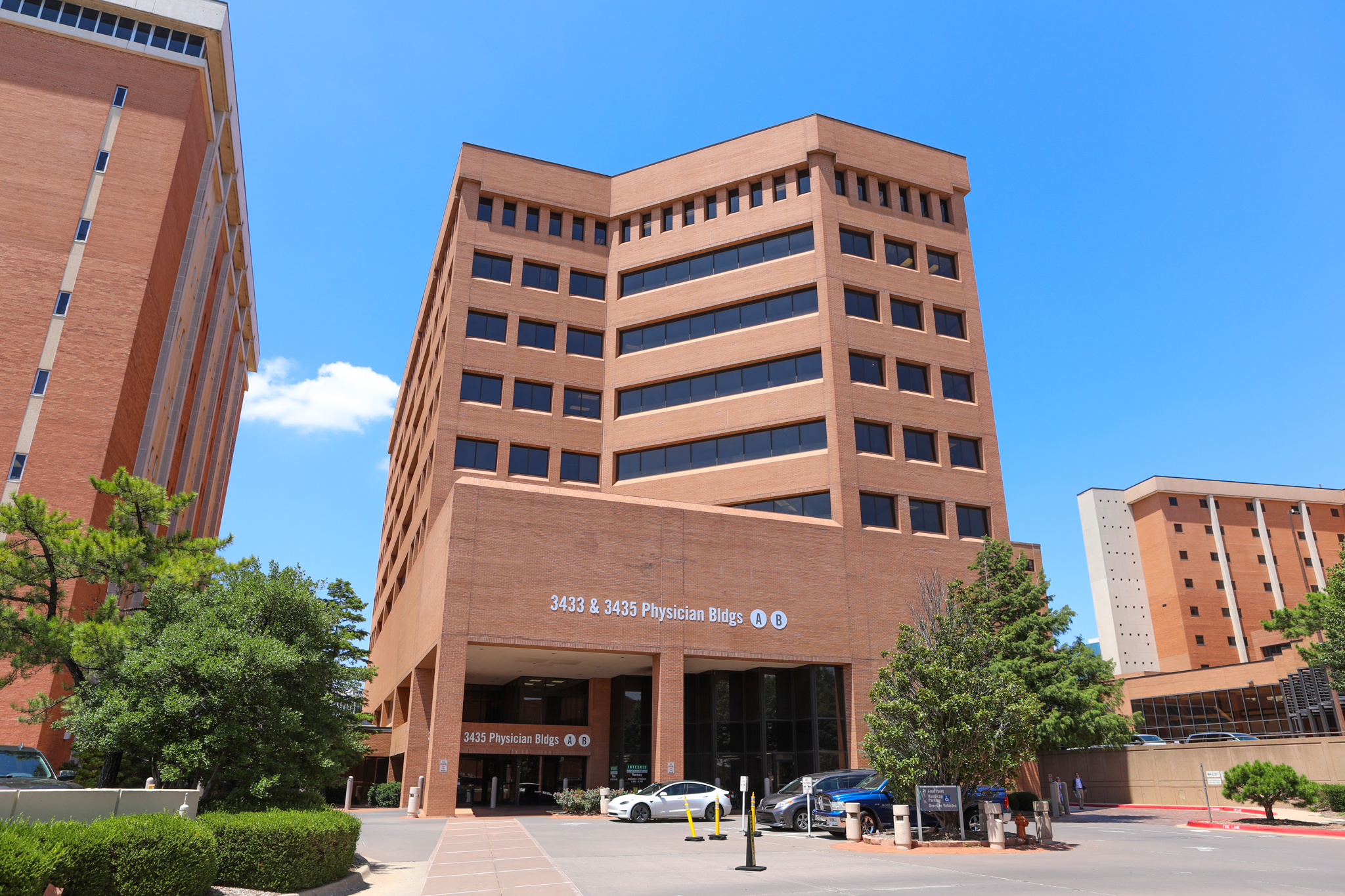 Exterior shot of a tall medical with building