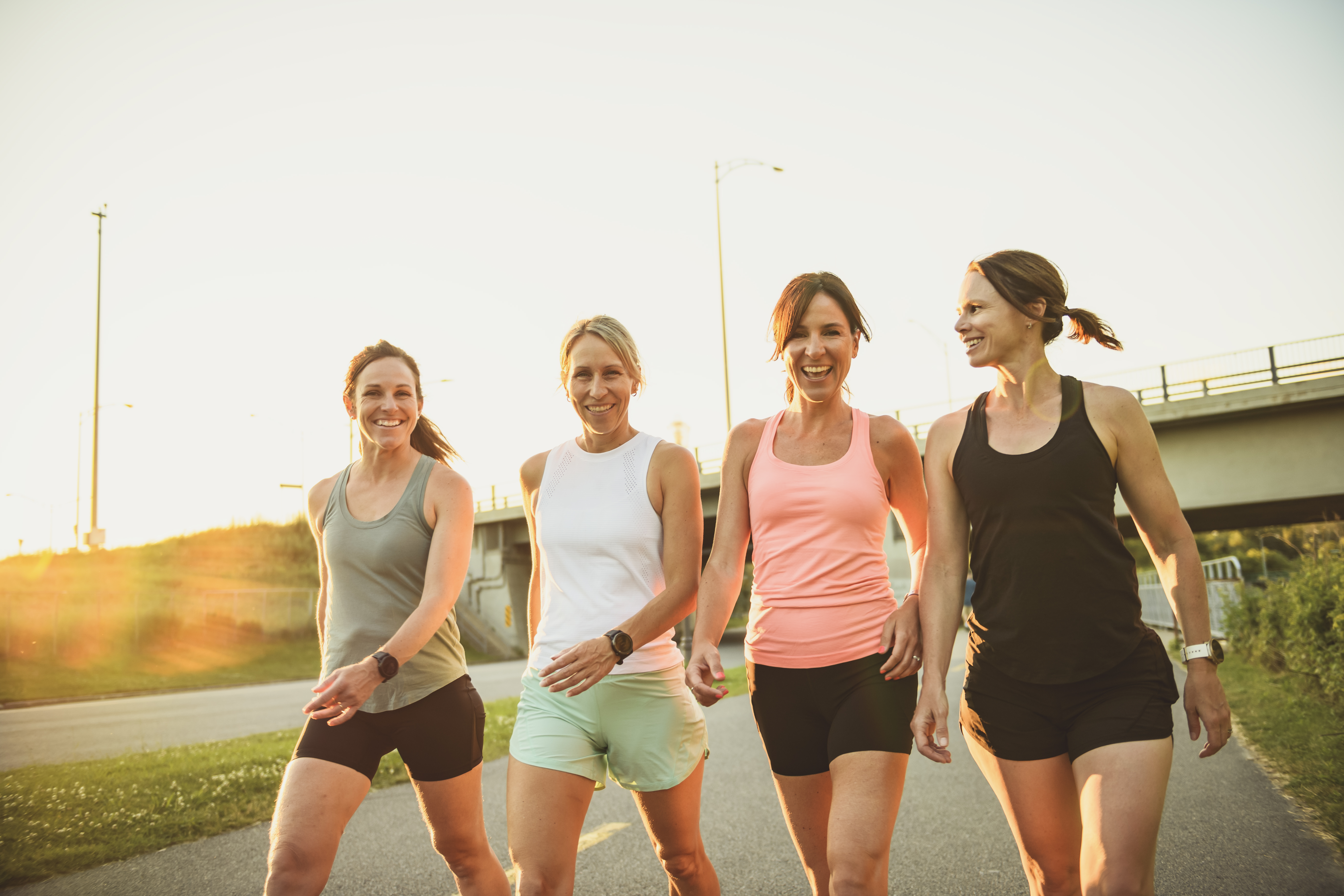 Women walking together outside