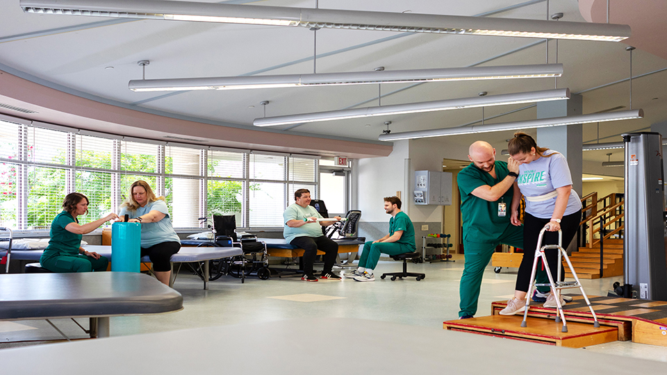 Therapy gym at INTEGRIS Health Jim Thorpe Rehabilitation Inpatient