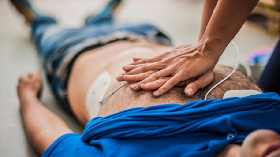 Person receiving CPR