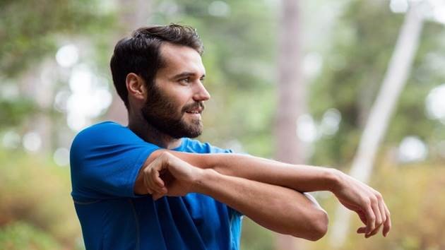 Man Stretching