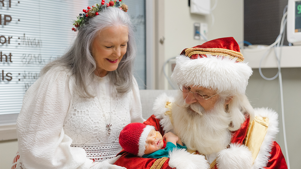 Santa Claus Visits the Tiniest of Patients at INTEGRIS Health Children’s