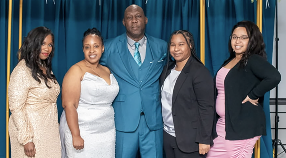 Pictured from left to right: Nashala, LaThea (wife), Anthony, Ariyah and Tallyce