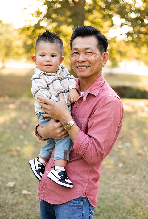 Long Vu Chung and Grandchild