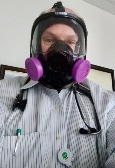Mark Rolfe, M.D. in mask
