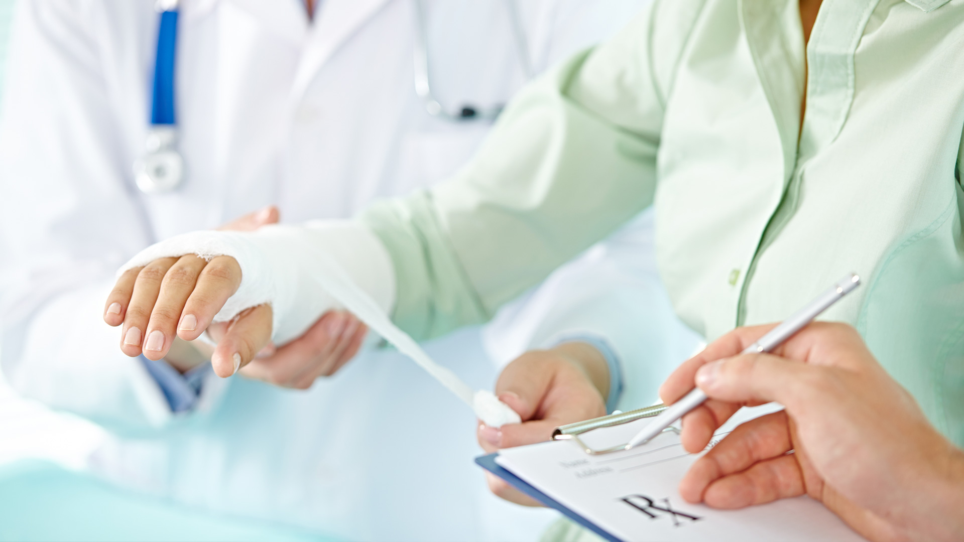 man in hospital