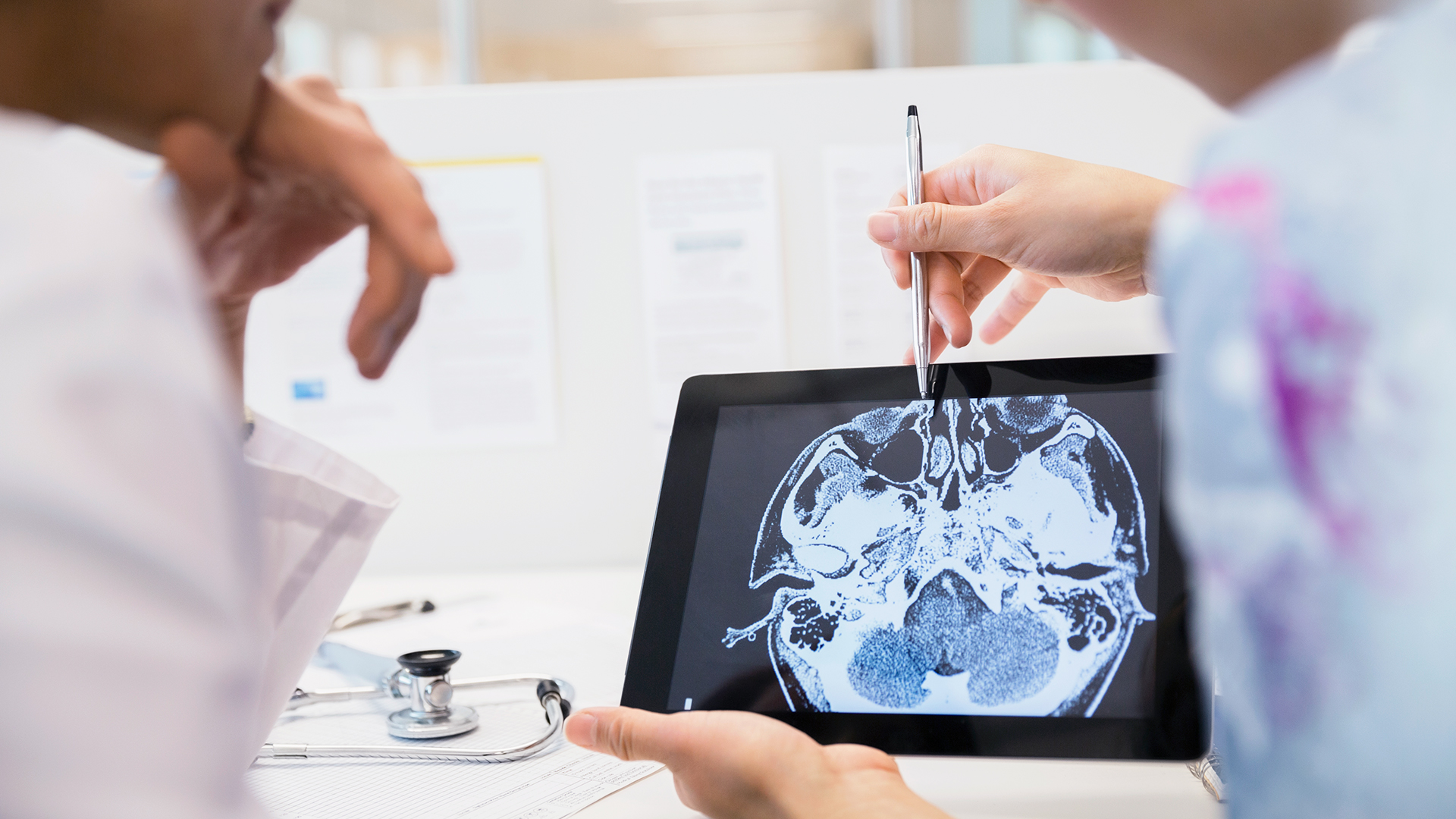 doctors reviewing image results