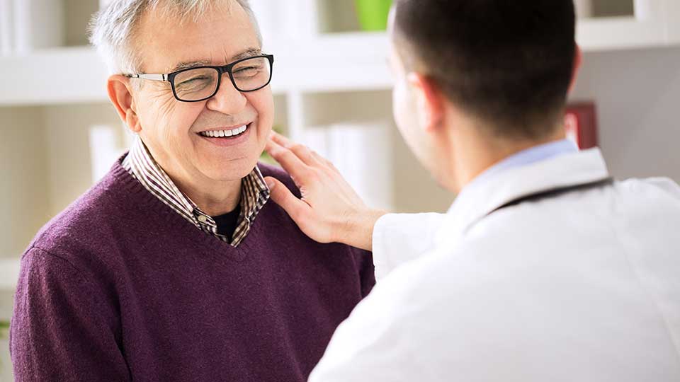 Male patient with internal medicine doctor