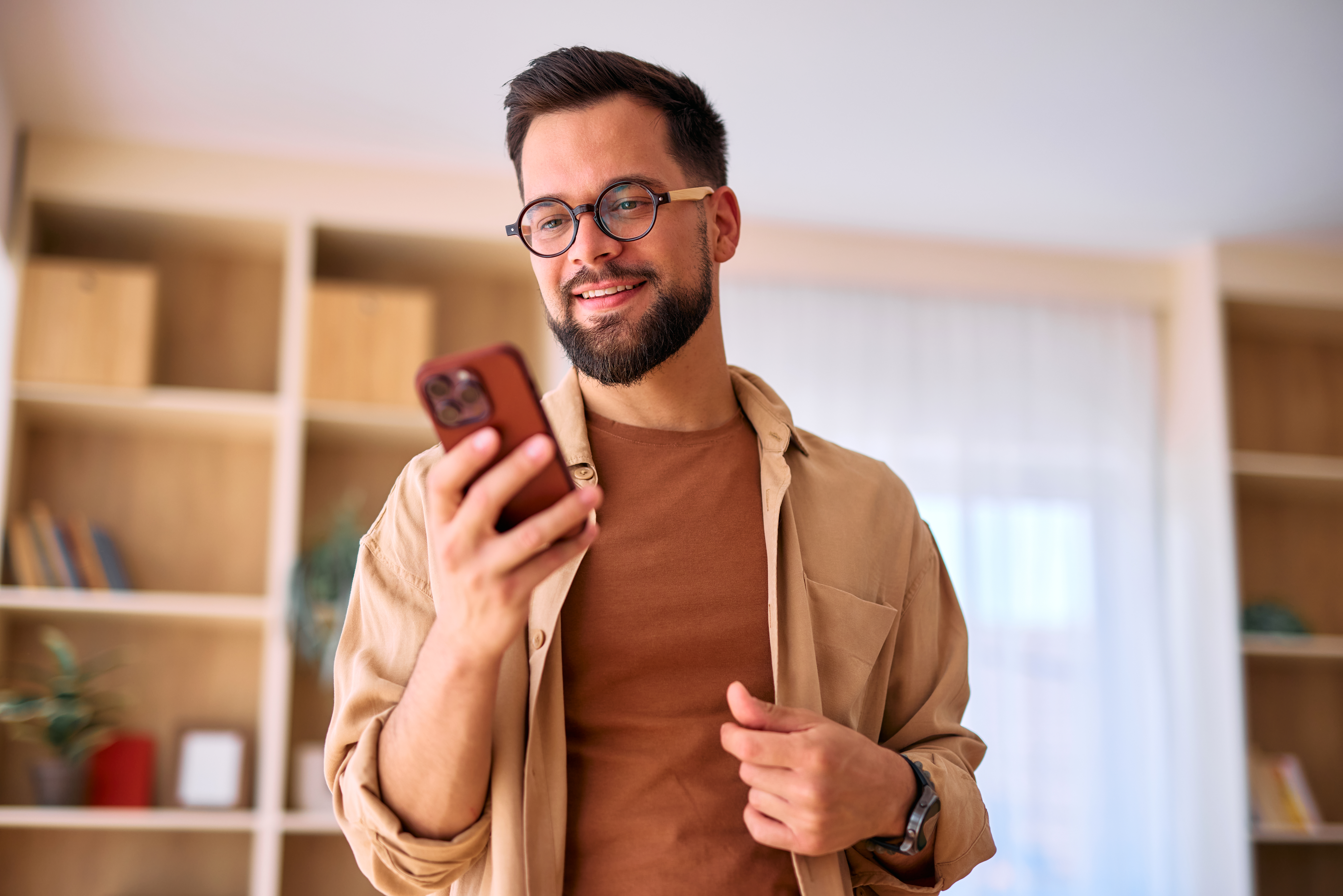 A man on his phone