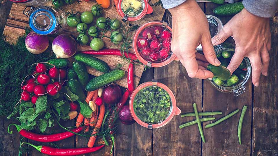 a variety of healthy foods