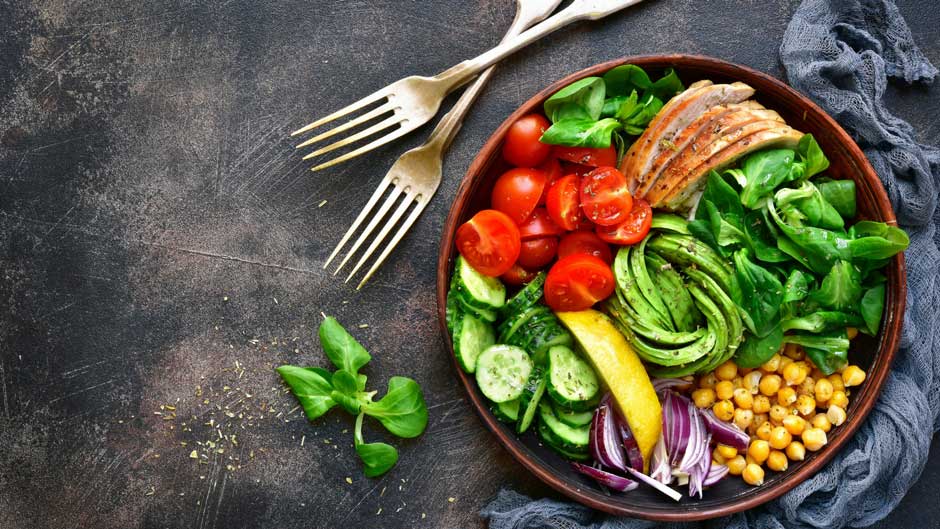 bowl of healthy food