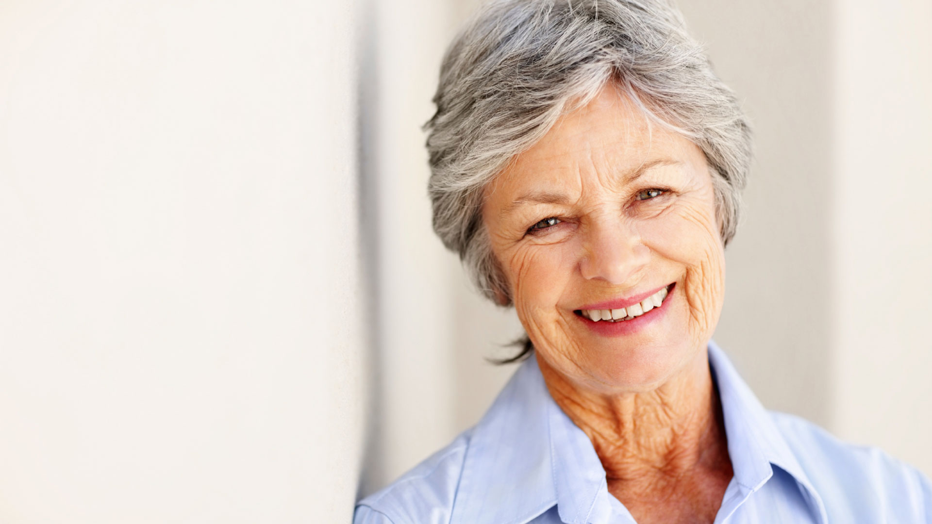 elderly woman smiling