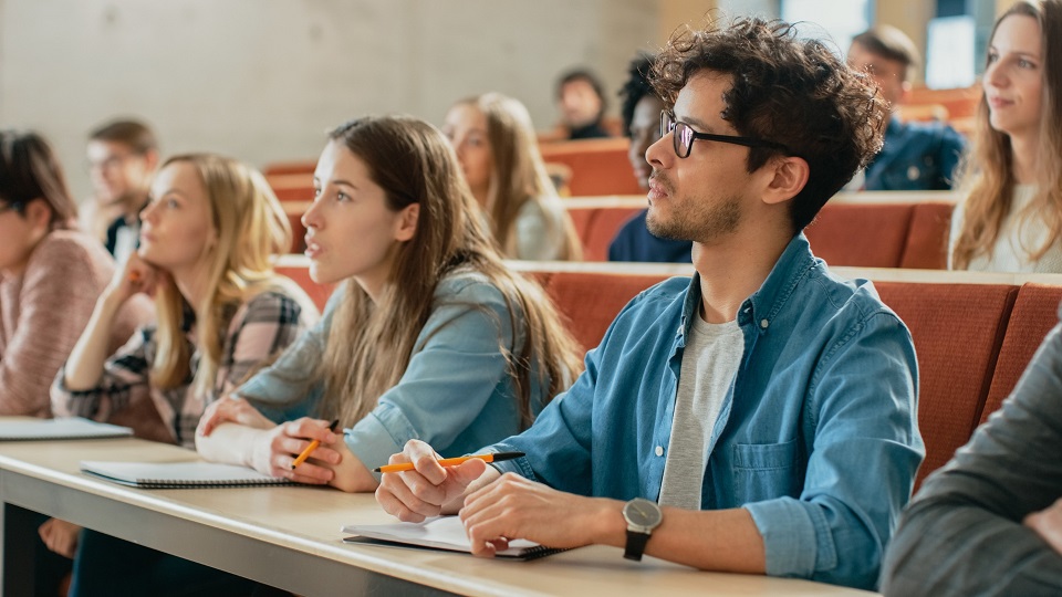 students sitting in a classroom