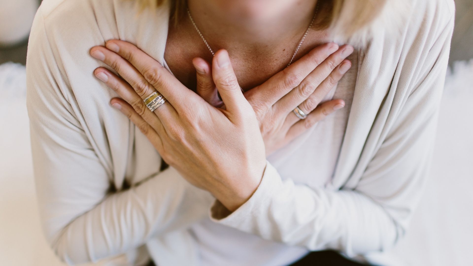 woman's hands in meditation