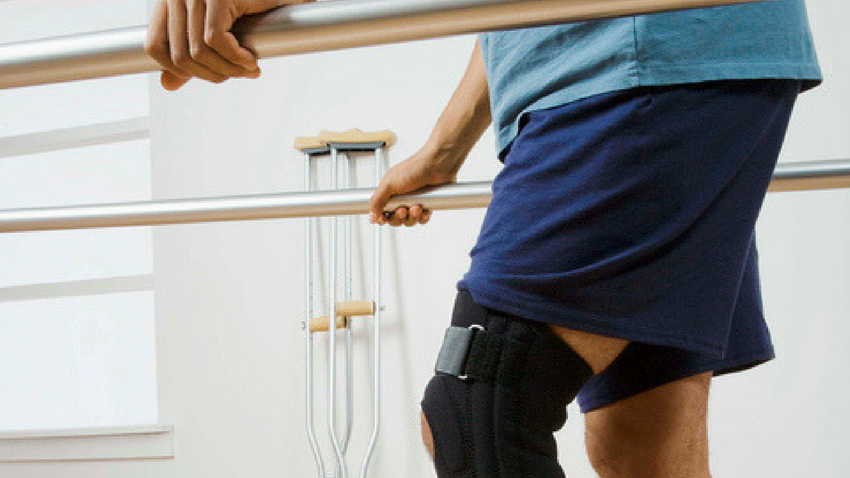 Man doing rehabilitation