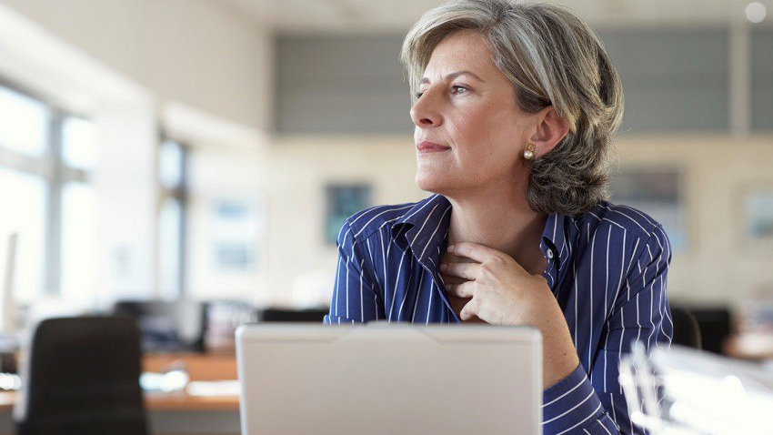 Woman at computer