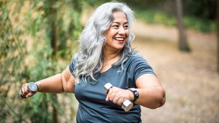Woman Exercising