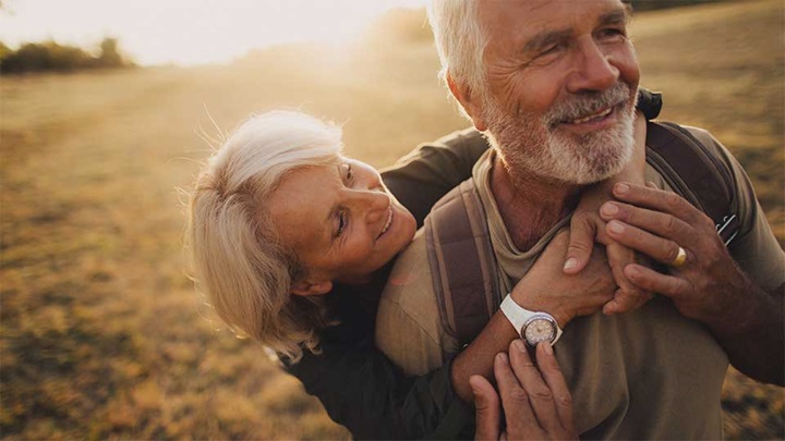 Happy couple representing heart failure survivor