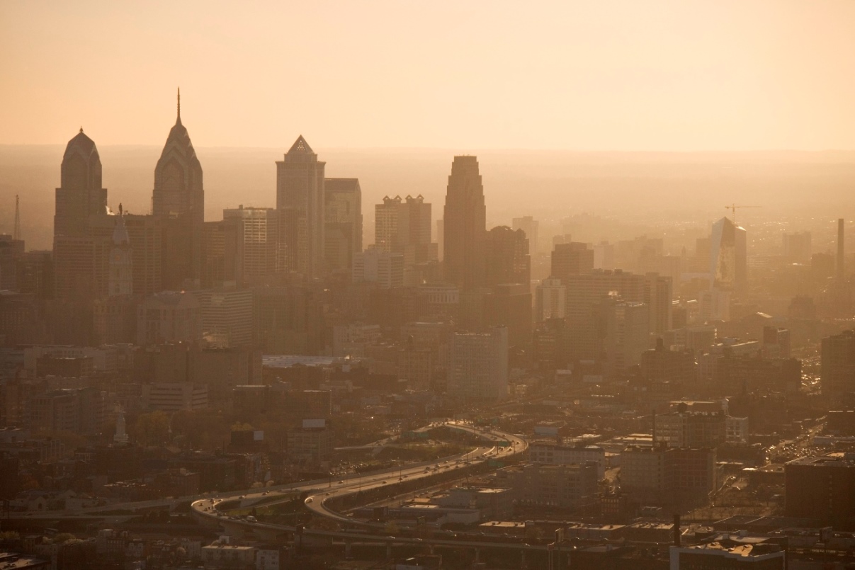 City skyline with smog 1