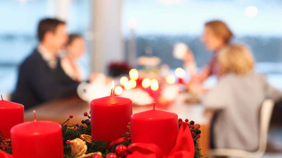 Family at Christmas meal